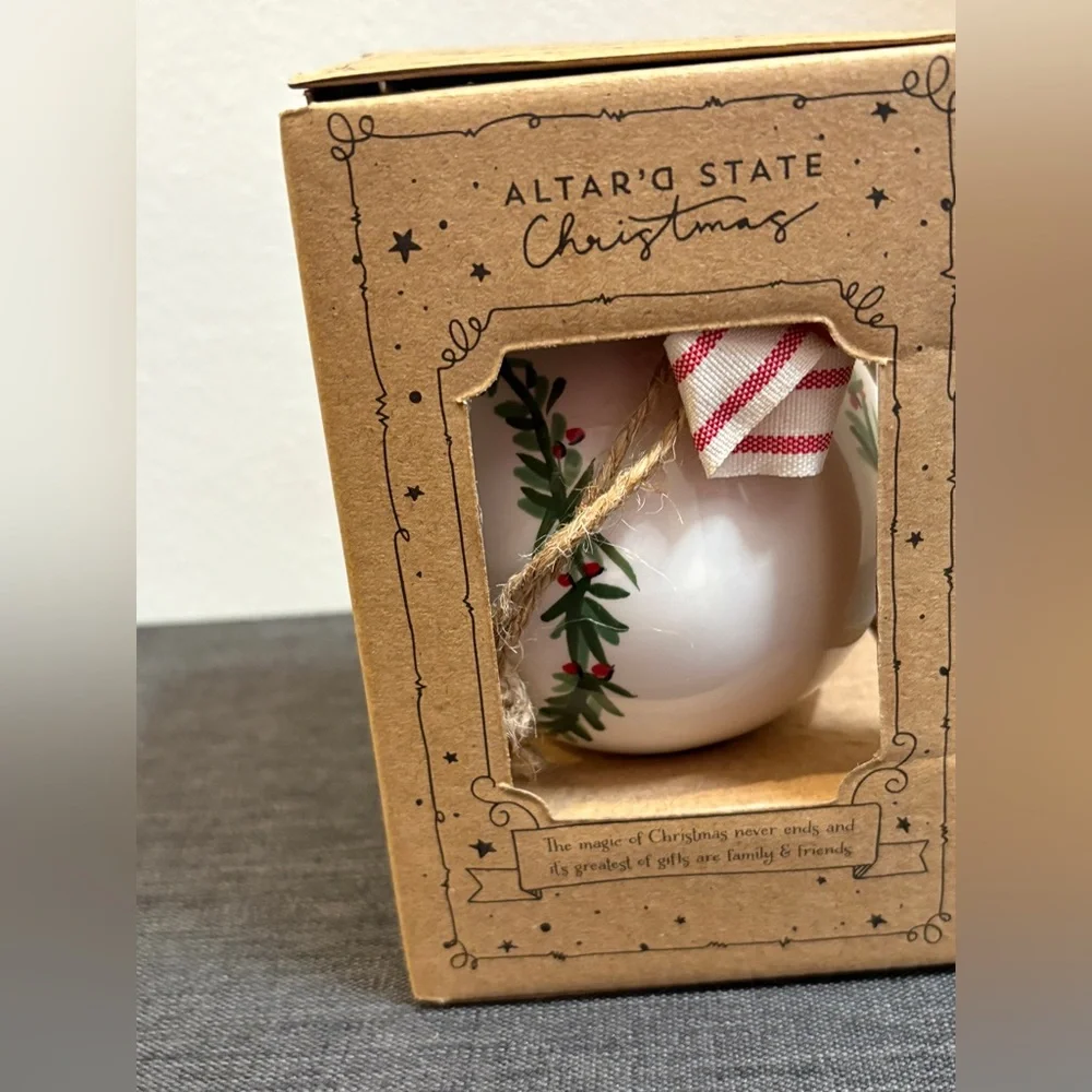 NWT New in Box Altar’d State Mr. & Mrs. Est. 2019 Christmas Tree Ornament